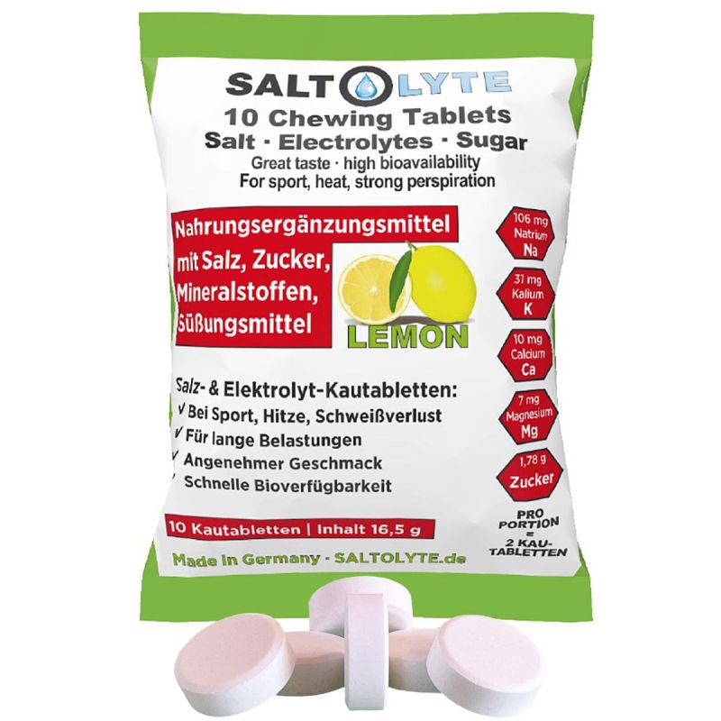 Saltolyte Chewable Salt Tablets (10 tablets) lemon