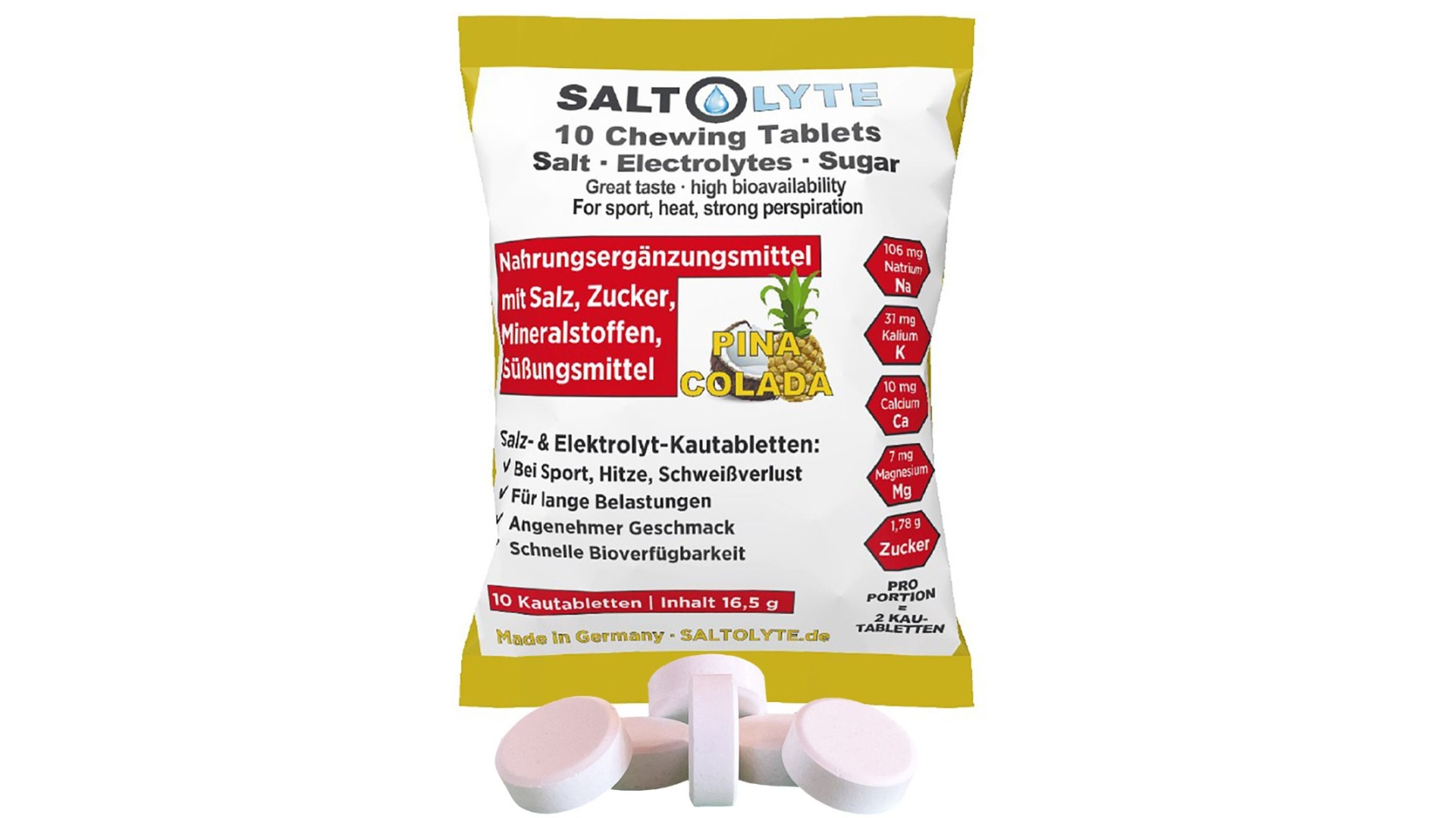 Saltolyte Chewable Salt Tablets (10 tablets) pina colada