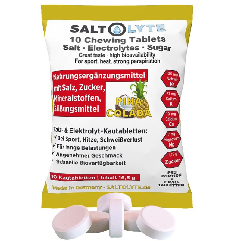 Saltolyte näritavad pina colada maitselised soolatabletid (10 tk. pakis)