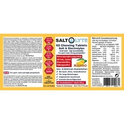 Saltolyte Chewable Salt Tablets (60 tablets) mango