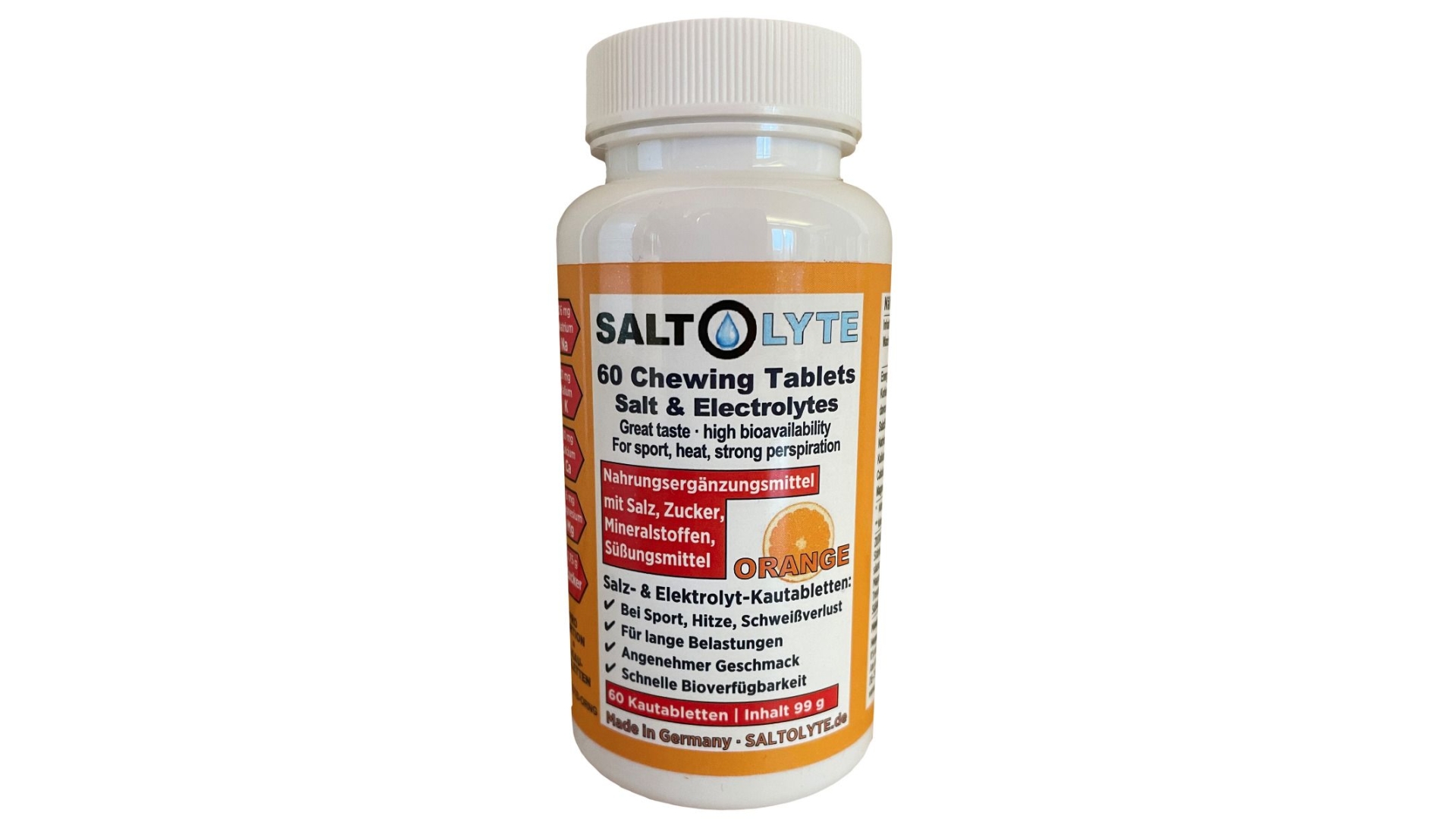 Saltolyte Chewable Salt Tablets (60 tablets) orange