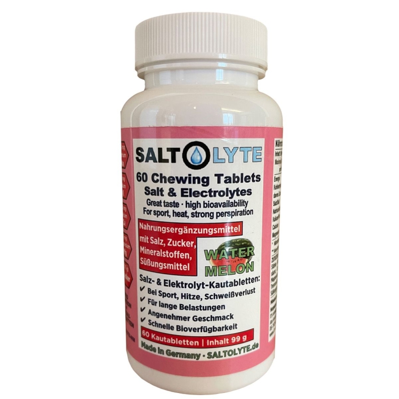 Saltolyte näritavad arbuusi maitselised soolatabletid (60 tk. purgis)